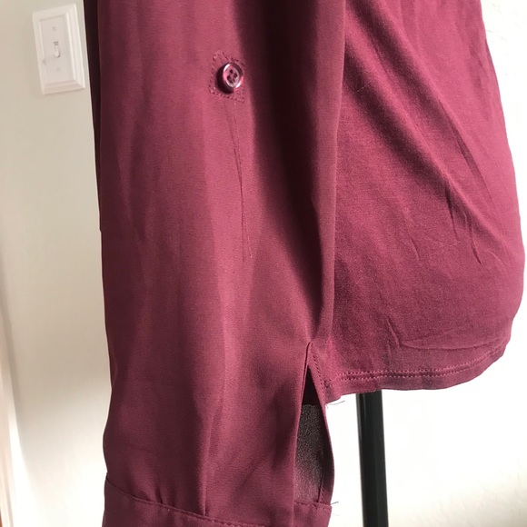 INC blouse, lovely burgundy, size M NWT - Picture 3 of 5